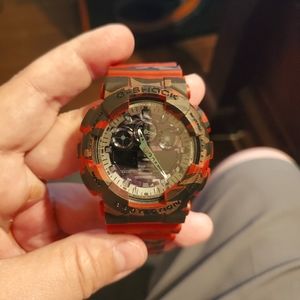 Red Camo Casio G-Shock watch